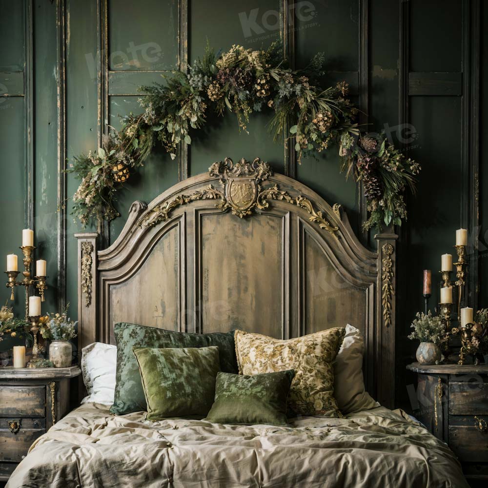 Groene grasring kaars bed achtergrond ontworpen door Emetselch