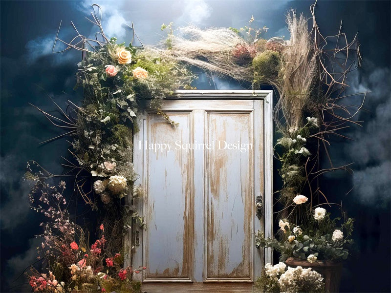 Kate Rustic Door Designed Backdrop by Happy Squirrel Design