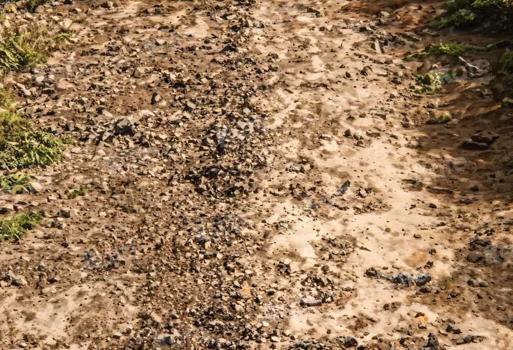 Scenario di pavimento del sentiero fangoso della terra disegnato da Kate Image