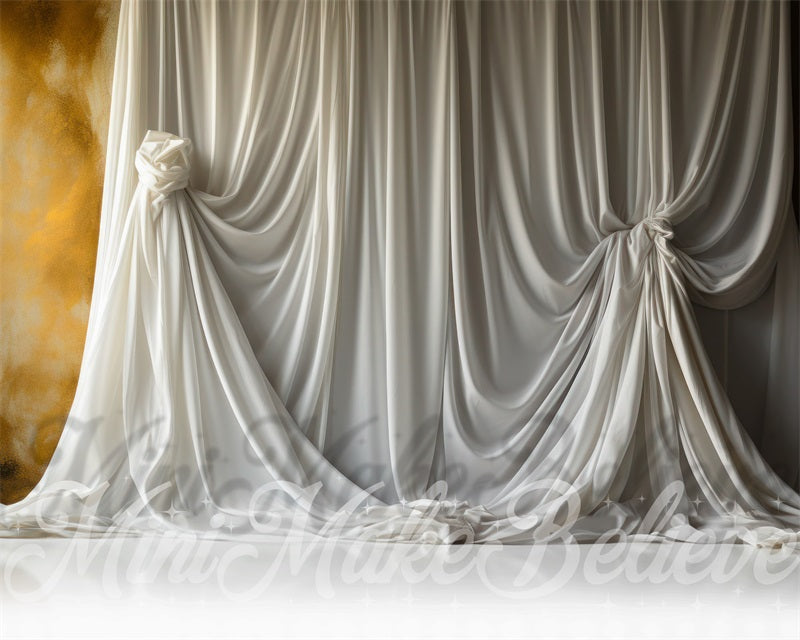 Kate White Curtain Fine Art Backdrop Designed by Mini MakeBelieve