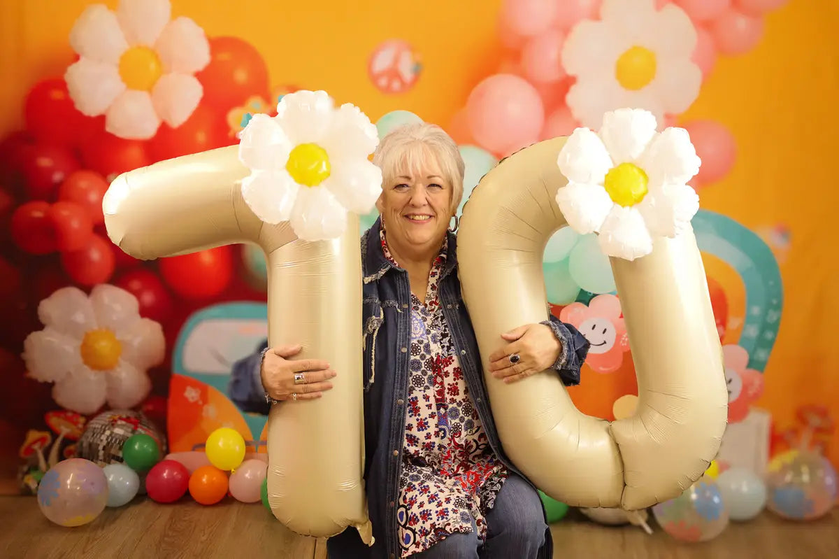 Kate Groovy Party Backdrop Designed by Megan Leigh Photography