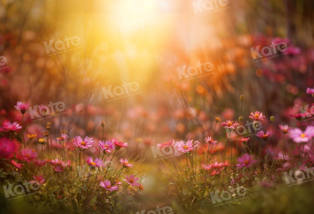 Kate Spring Sunshine Red Flower Backdrop Designed by Emetselch