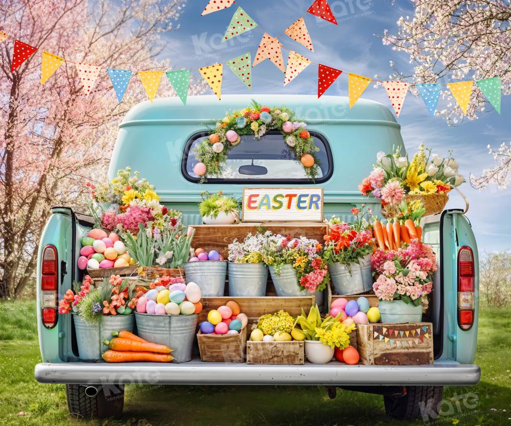 Kate Easter Truck Green Plant Backdrop Designed by Emetselch