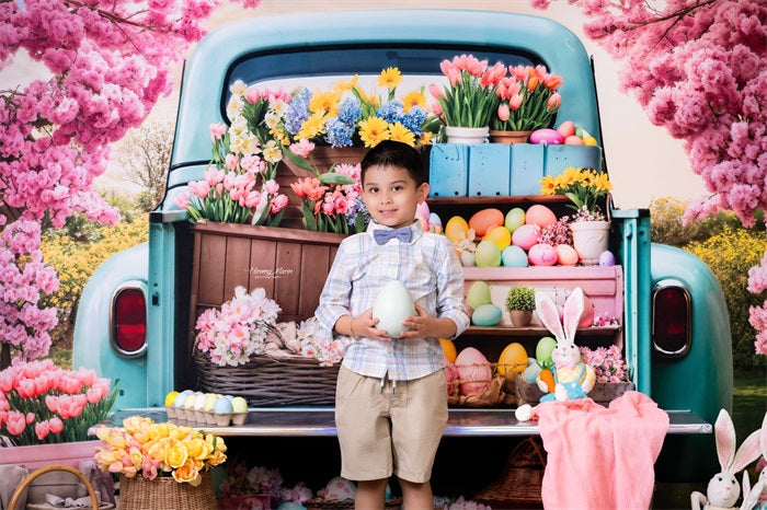 Kate Easter Flower Truck Backdrop Designed by Emetselch
