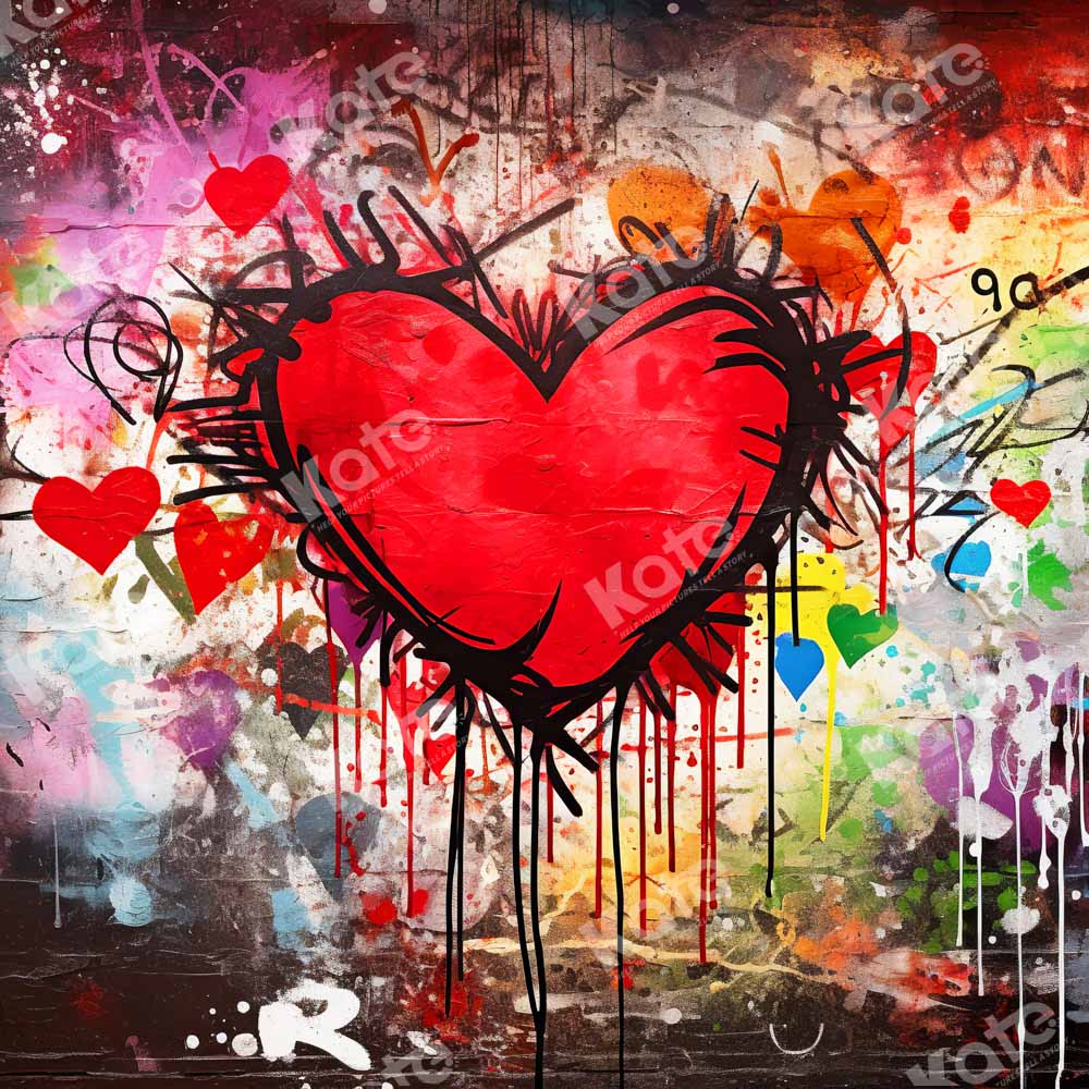 Valentine Love Doodle Foto Achtergrond Ontworpen door Chain Photography