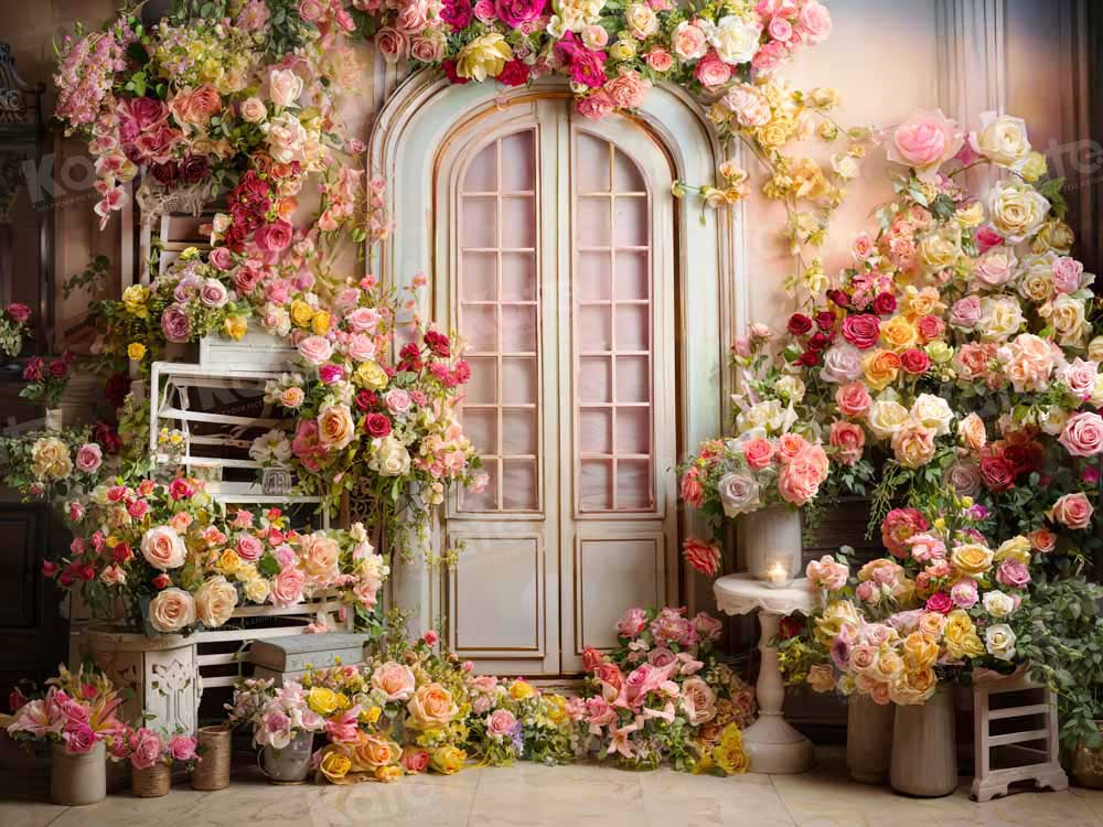 Kate Spring Mother's Day Colorful Flowers Room Backdrop Designed by Emetselch
