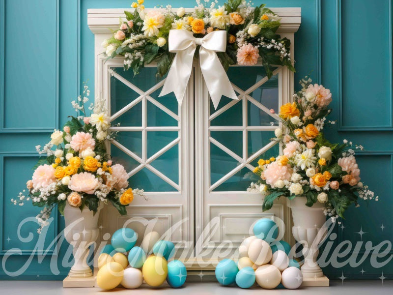 Kate Easter Spring Storefront Doors Backdrop Designed by Mini MakeBelieve