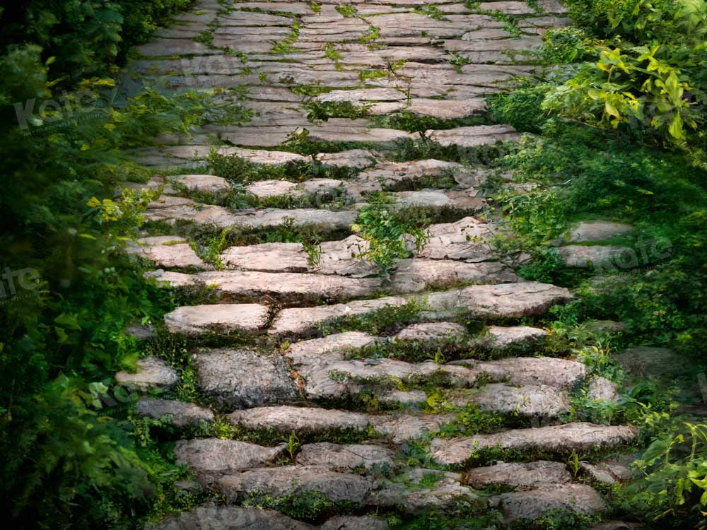 Lentegroen Gras Steenvloer Foto Achtergrond Ontworpen door Kate Afbeelding