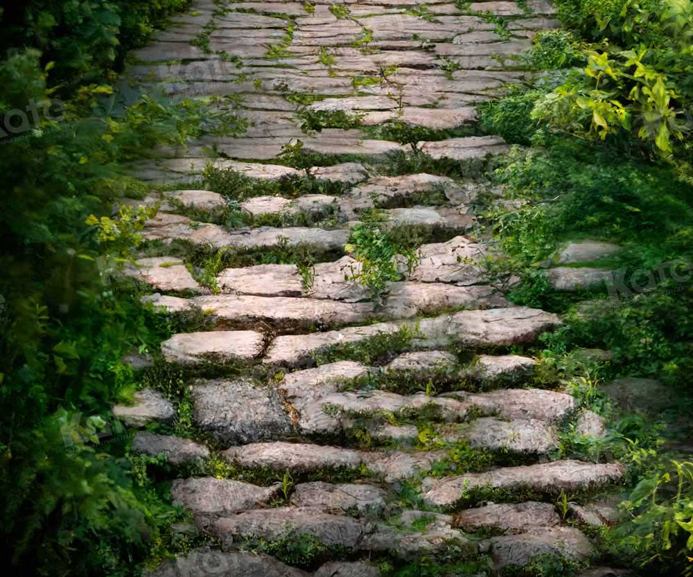 Lentegroen Gras Steenvloer Foto Achtergrond Ontworpen door Kate Afbeelding
