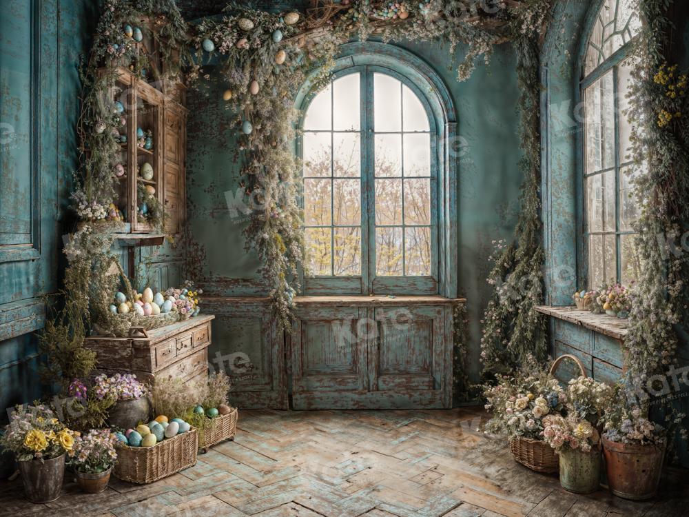 Kate Easter Egg Potted Window Room Backdrop for Photography