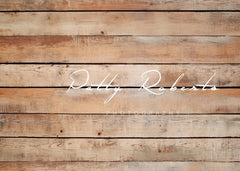 Suelo de tablones de madera desgastados y cálidos diseñado por Patty Robert