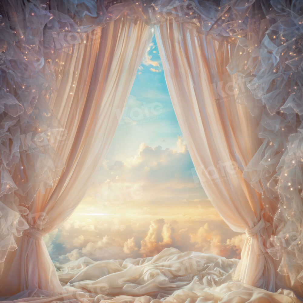 Fantasy Cloud Gordijnen Foto Achtergrond Ontworpen door Chain Photography