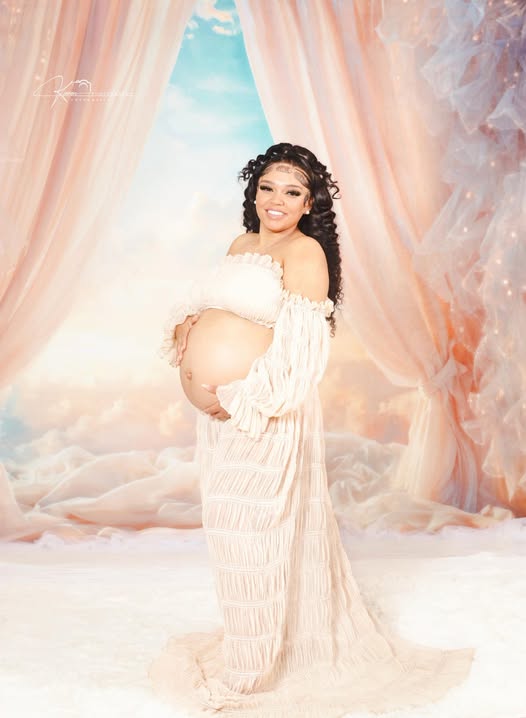 Fantasy Cloud Gordijnen Foto Achtergrond Ontworpen door Chain Photography