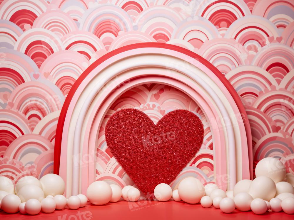 Kate Pink Valentine's Day Love Balloons Backdrop Designed by Emetselch