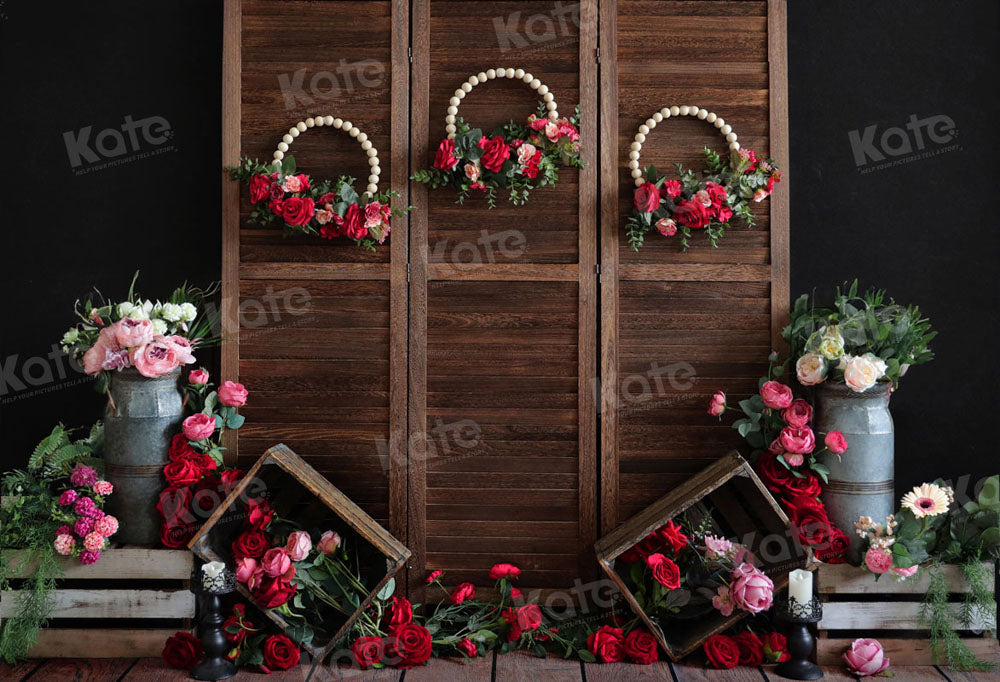 Valentine's Day Rose Garland Backdrop Ontworpen door Emetselch