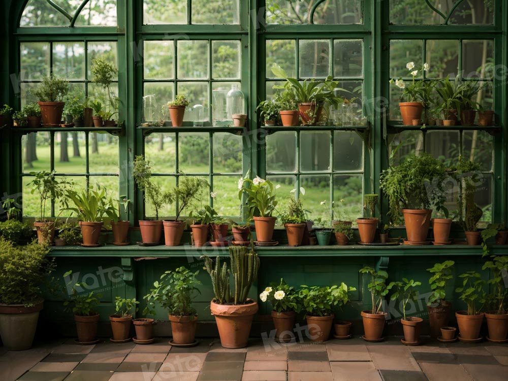 Lentegroene Planten Foto Achtergrond voor Raamruimte Ontworpen door Chain Photography