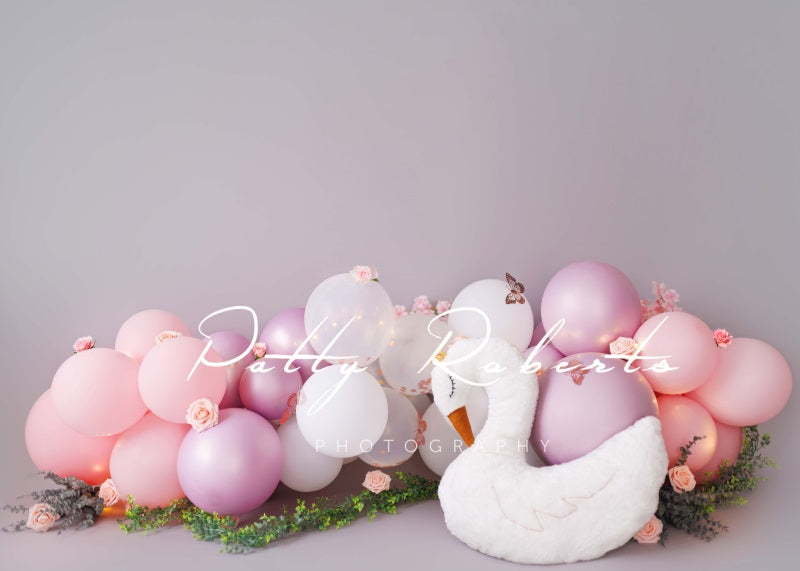 Kate Swan and Balloons Cake Smash Backdrop Designed by Patty Robert