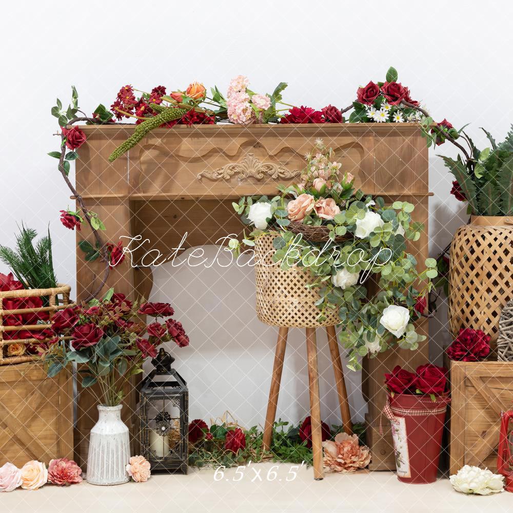 Kate Valentine's Day Flowers Table Backdrop Designed by Emetselch