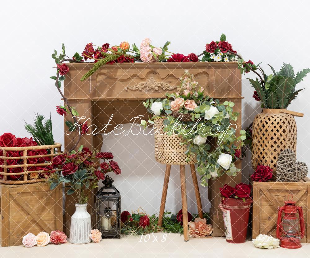 Kate Valentine's Day Flowers Table Backdrop Designed by Emetselch