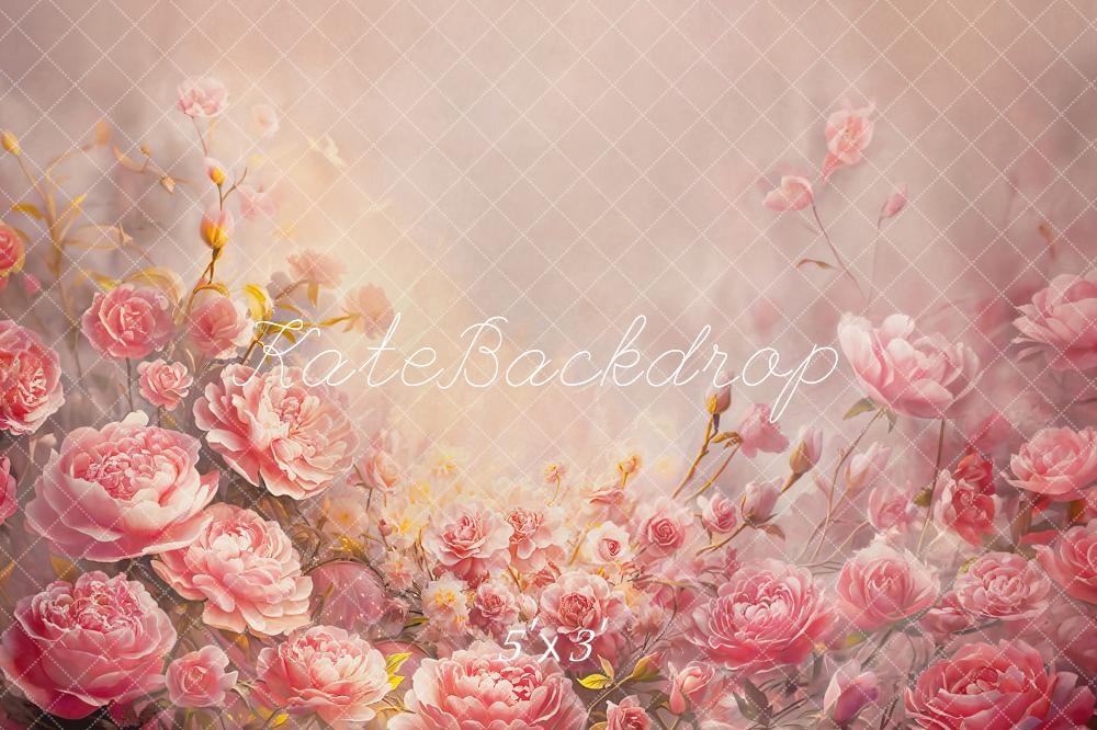 Fondo de flores rosas artísticas diseñado por GQ