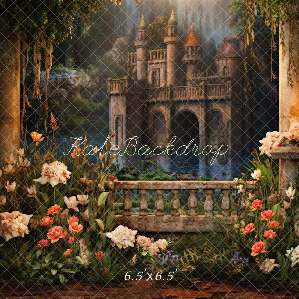 Fondo de castillo de flores de primavera diseñado por Chain Photography