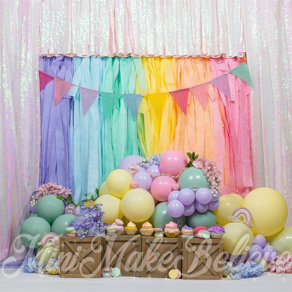 Fondo de fiesta de cumpleaños de primavera diseñado por Mini MakeBelieve