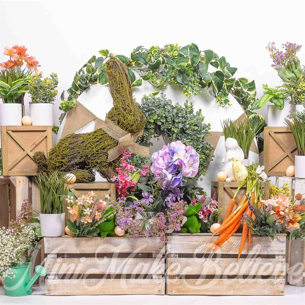 Kate Easter Spring Greenhouse Plain Backdrop Designed by Mini MakeBelieve