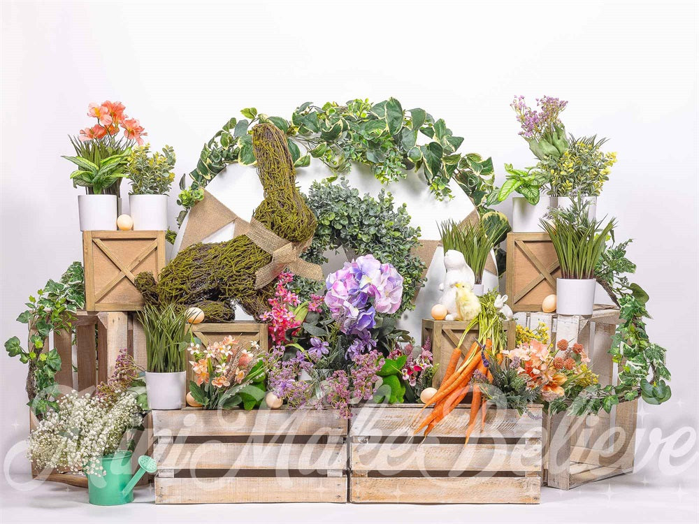 Kate Easter Spring Greenhouse Plain Backdrop Designed by Mini MakeBelieve