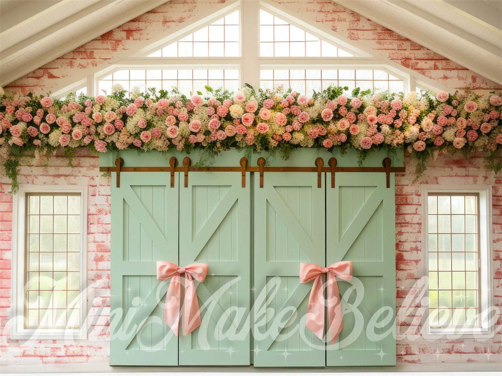 Kate Pastel Barn Valentine Easter Spring Backdrop Designed by Mini MakeBelieve