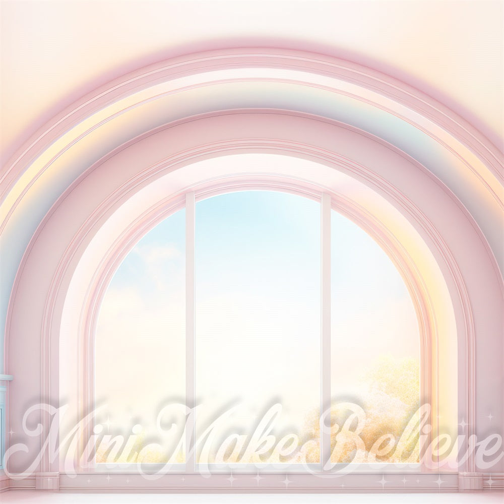 Kate Spring Easter Pastel Rainbow Window Backdrop Designed by Mini MakeBelieve