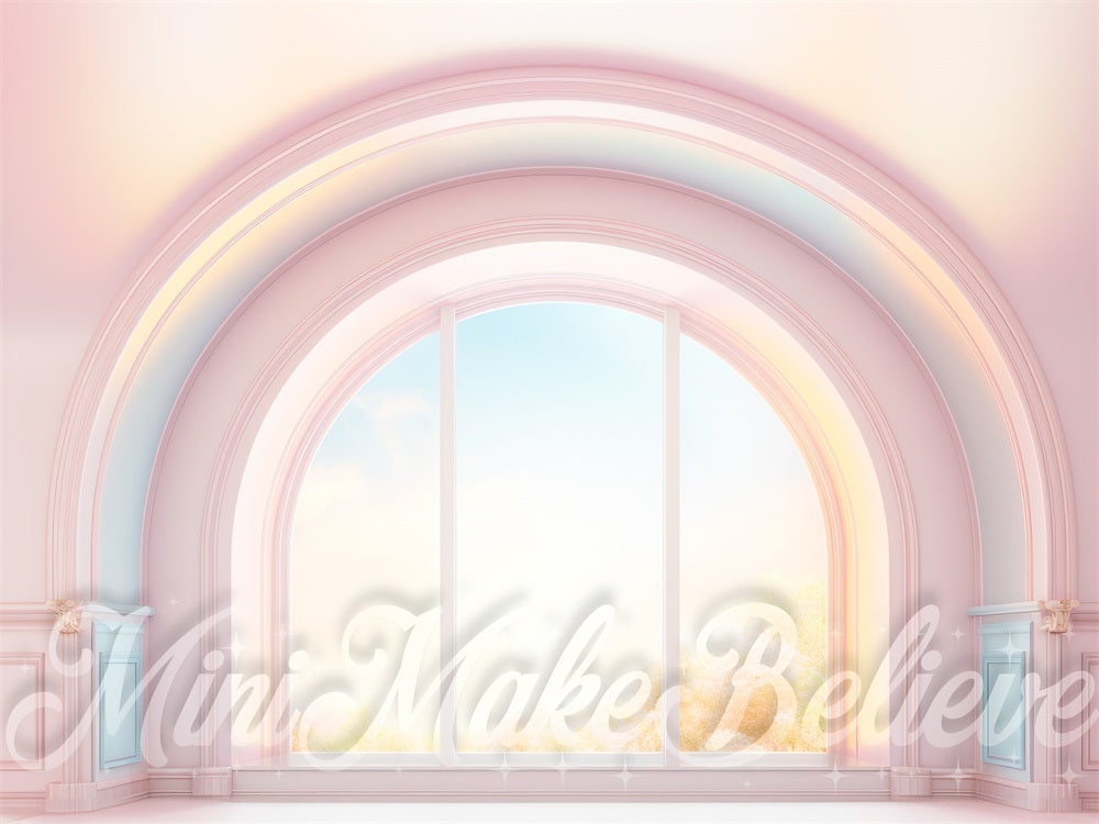 Kate Spring Easter Pastel Rainbow Window Backdrop Designed by Mini MakeBelieve