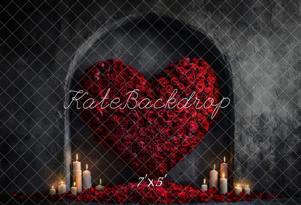 Kate Valentine Love Rose Candle Wall Backdrop Designed by Emetselch