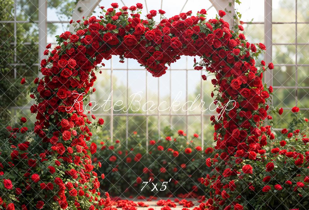 Valentijnsdag Foto Achtergrond van Rozenmuur Ontworpen door Emetselch