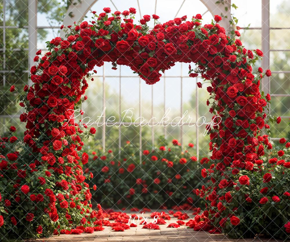 Valentijnsdag Foto Achtergrond van Rozenmuur Ontworpen door Emetselch