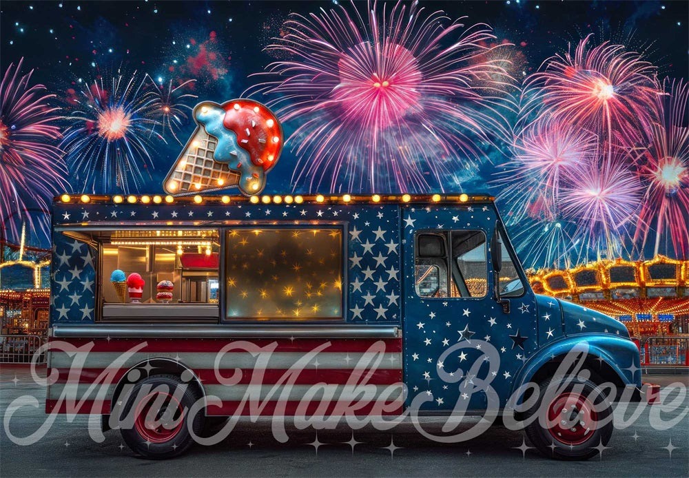 Kate Independence Day Ice Cream Truck Backdrop Designed by Mini MakeBelieve
