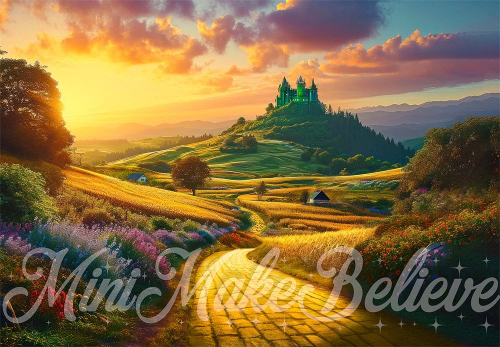 Kate Wicked Yellow Brick Road Wizard Oz Backdrop Designed by Mini MakeBelieve