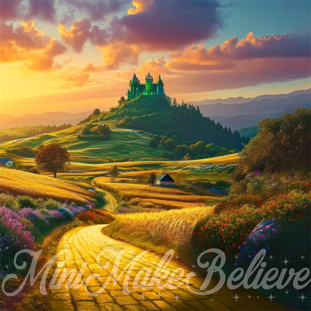 Kate Wicked Yellow Brick Road Wizard Oz Backdrop Designed by Mini MakeBelieve