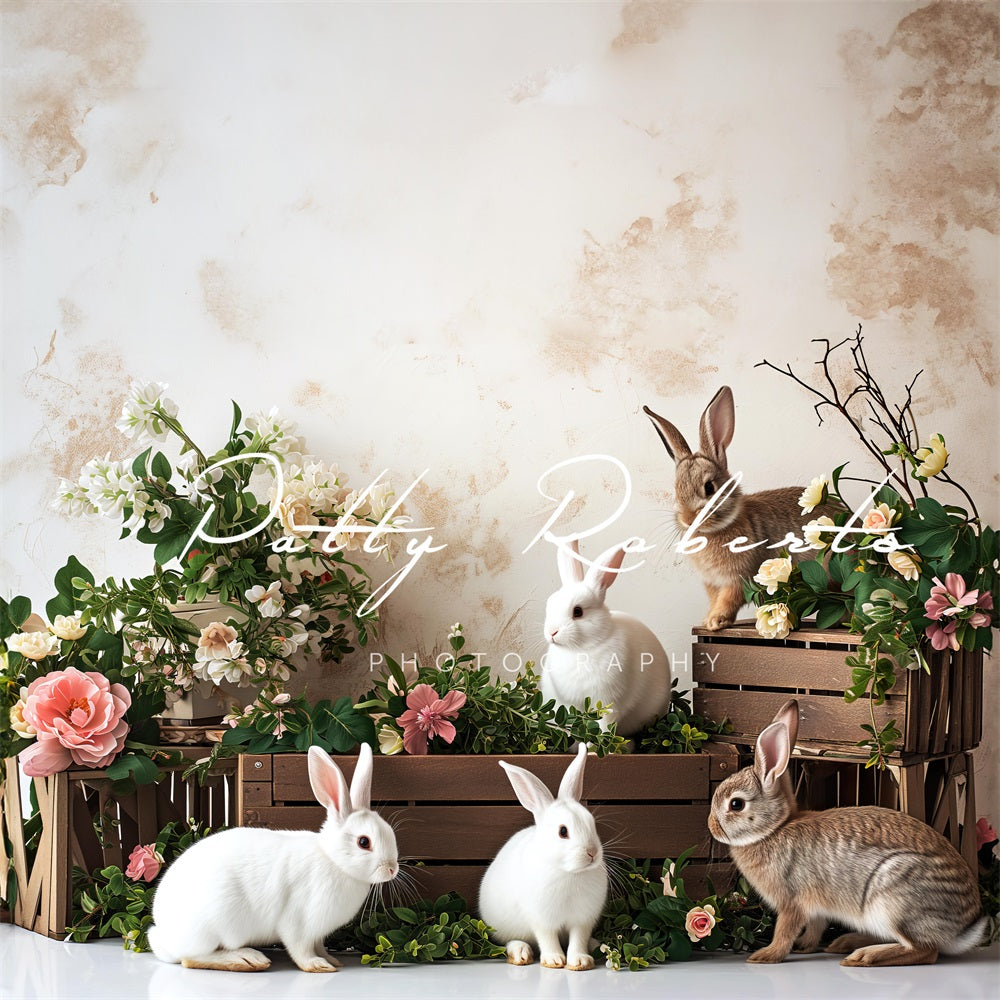 Kate Cottontail Easter Bunnies Backdrop Designed by Patty Robert