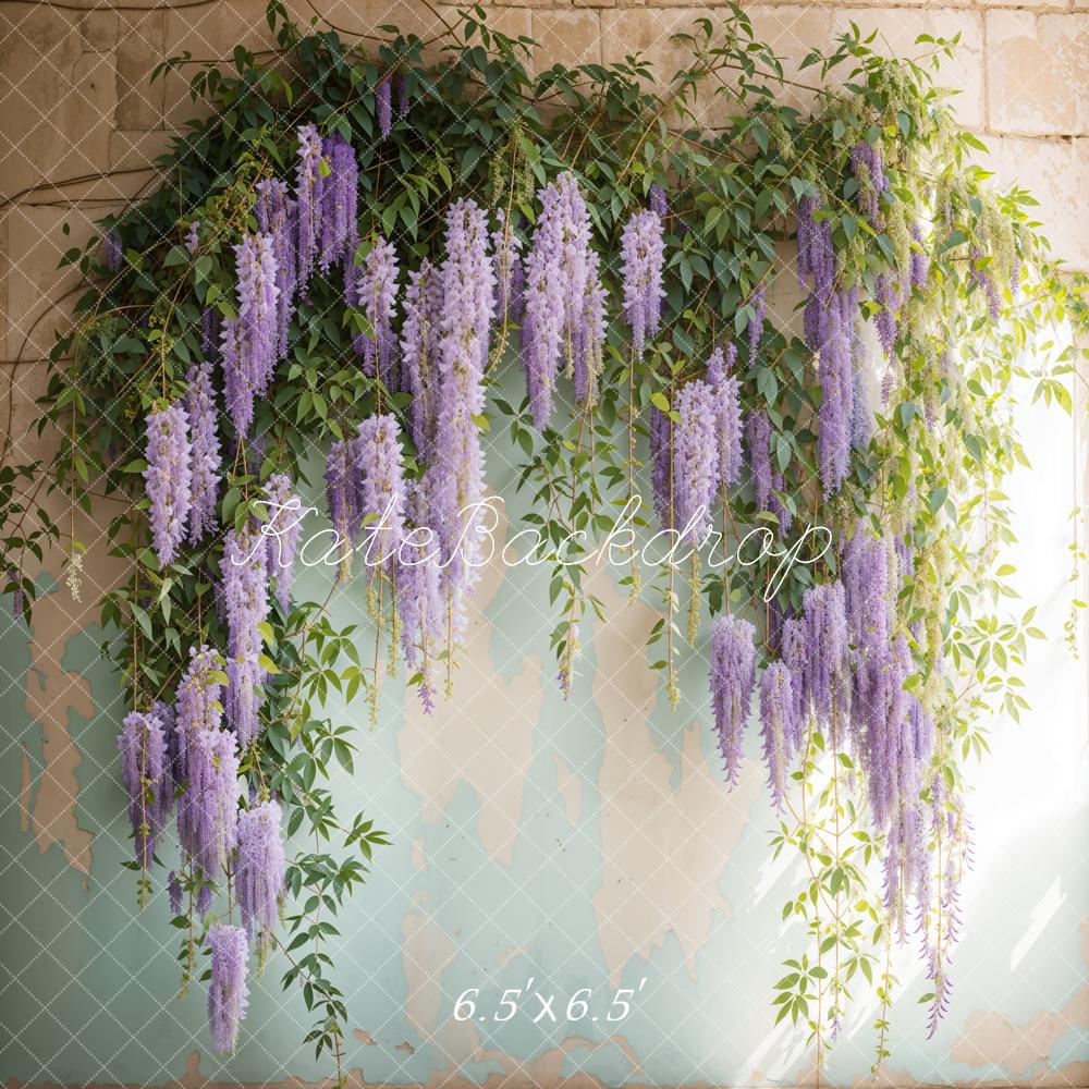 Kate Spring Wisteria Retro Wall Backdrop Designed by Emetselch
