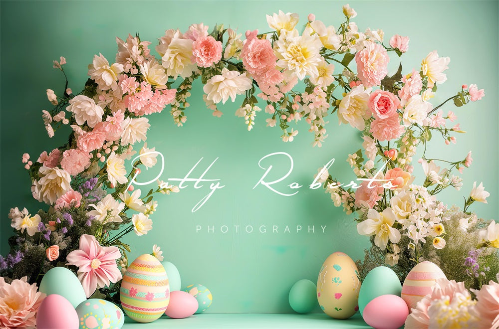 Kate Green Easter Backdrop with Flowers Backdrop Designed by Patty Robert