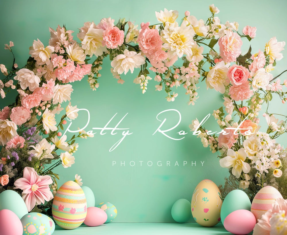 Kate Green Easter Backdrop with Flowers Backdrop Designed by Patty Robert