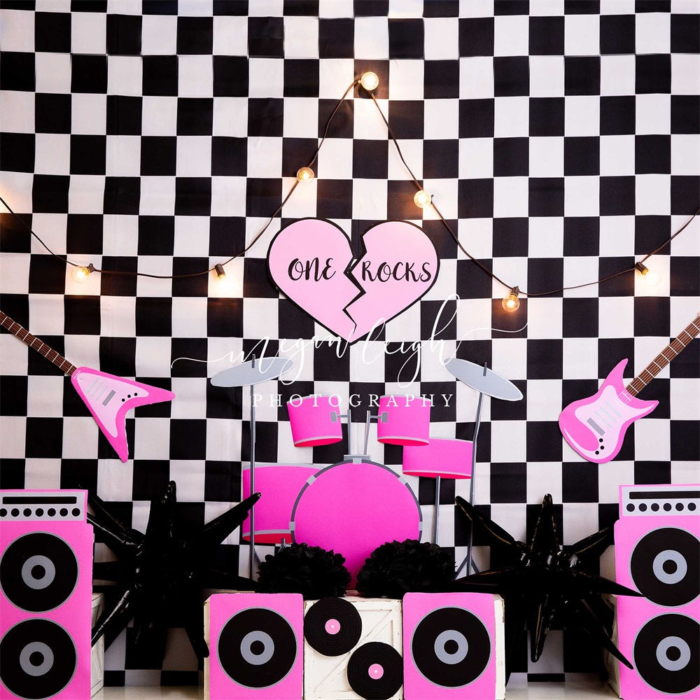 Eén rots cakesmash-achtergrond ontworpen door Megan Leigh Photography