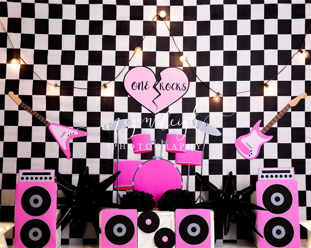 Eén rots cakesmash-achtergrond ontworpen door Megan Leigh Photography