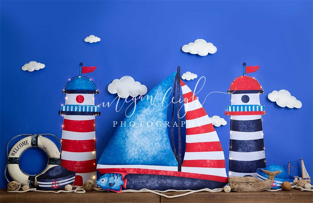 Kate Sail Away Cakesmash Backdrop Designed by Megan Leigh Photography