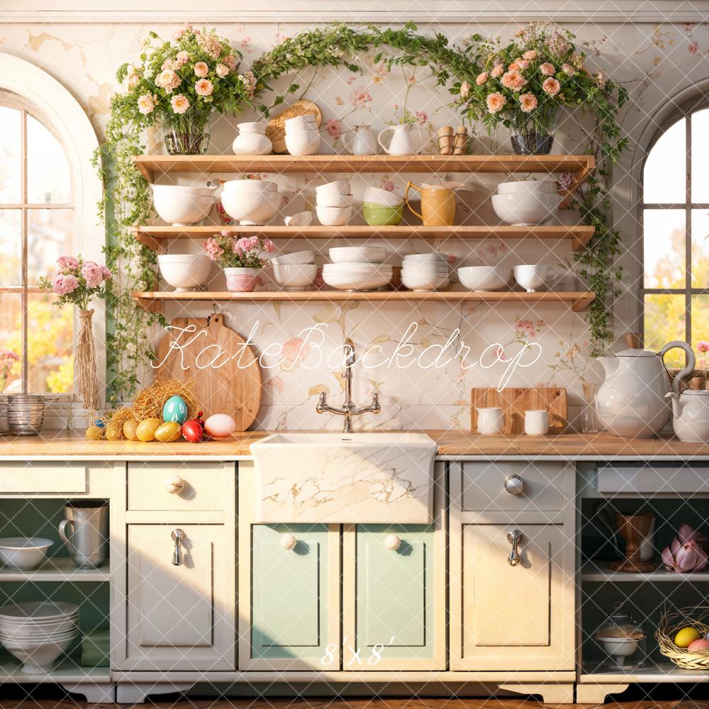 Sfondo Cucina Fiori di Pasqua Disegnato da Emetselch