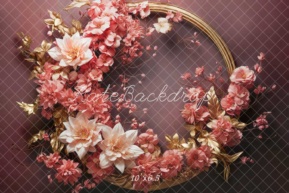 Abstracte Kunst Roze Bloemen Foto Achtergrond Ontworpen door Emetselch