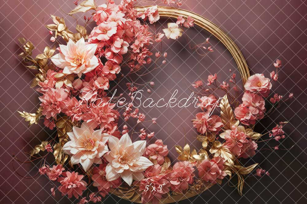 Abstracte Kunst Roze Bloemen Foto Achtergrond Ontworpen door Emetselch