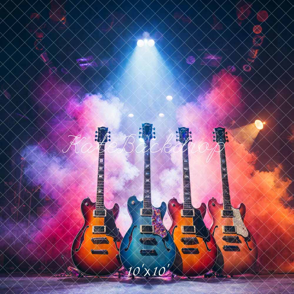 Kate Music Festival Guitar Lighting Stage Backdrop Designed by Emetselch