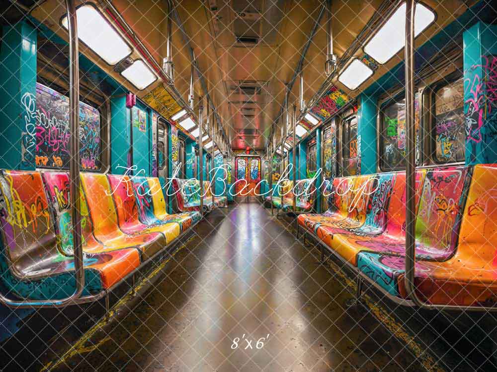 Fondo de graffiti creativo en el metro diseñado por Emetselch