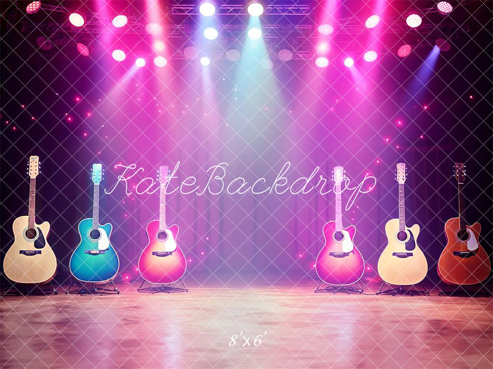 Kate Music Guitar Lighting Stage Backdrop Designed by Kate Image
